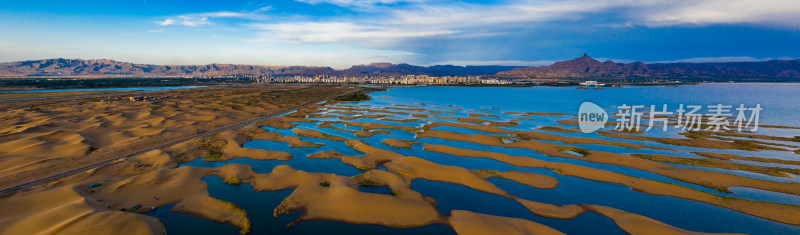 中国，乌海市，乌海湖沙漠