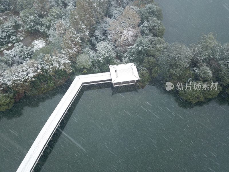 江南的第一场雪，摄于西湖浴鹄湾