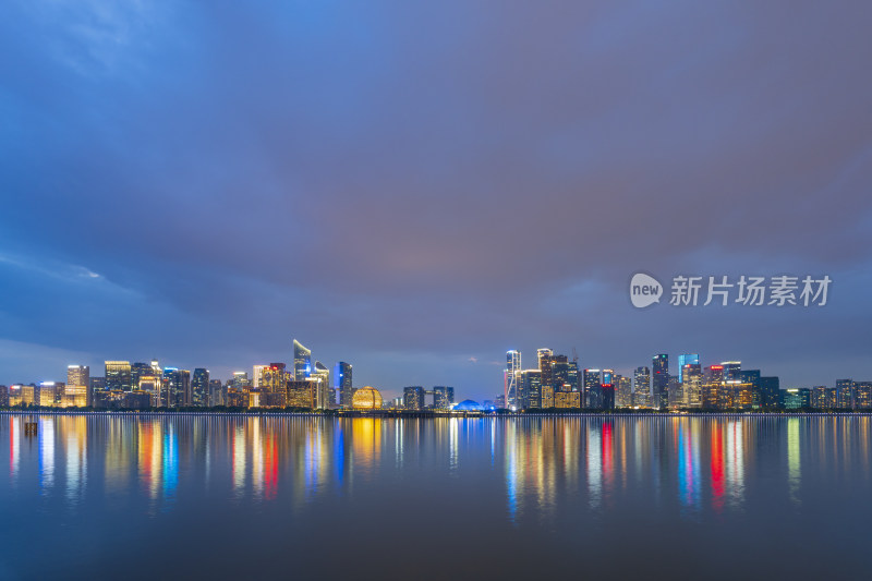 杭州钱江新城夜景灯光