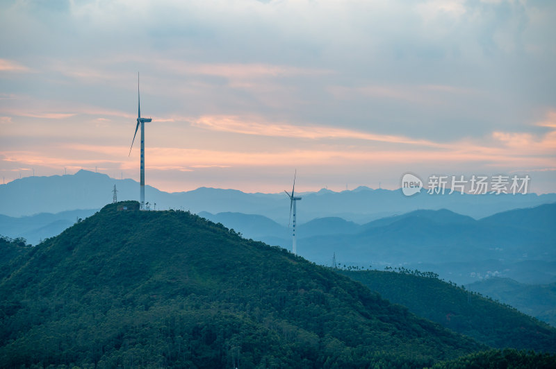 风车山日出日落风光