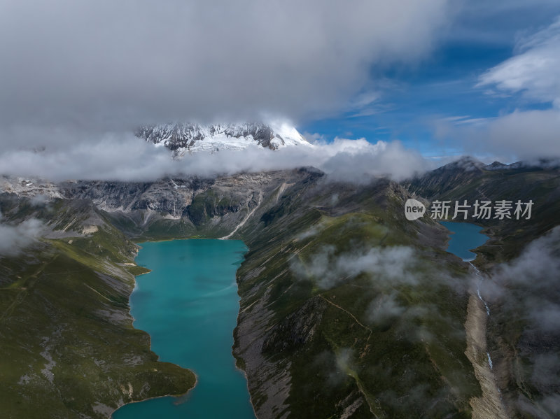 西藏山南洛扎秘境库拉岗日白马林措航拍