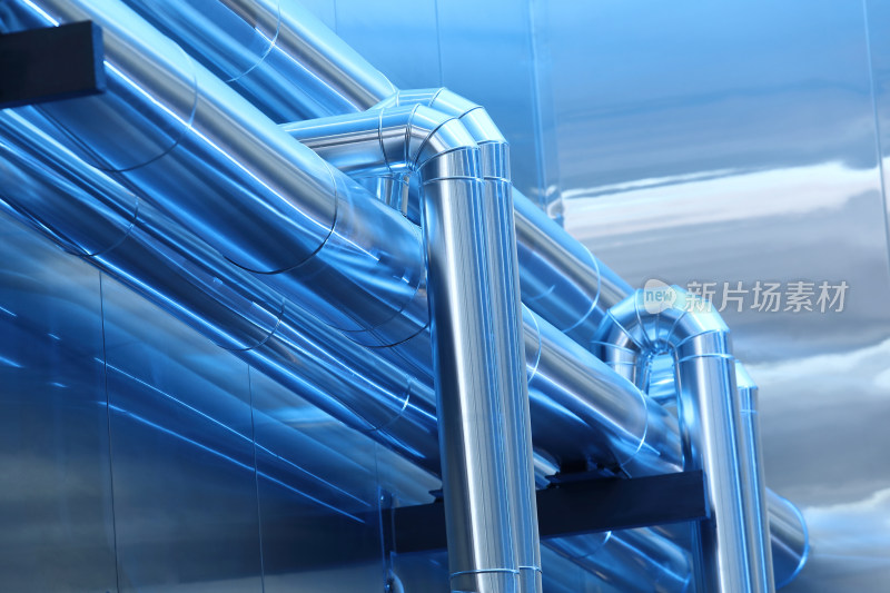 工业金属管道特写