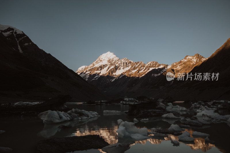 新西兰南阿尔卑斯库克雪山HookerValley步道