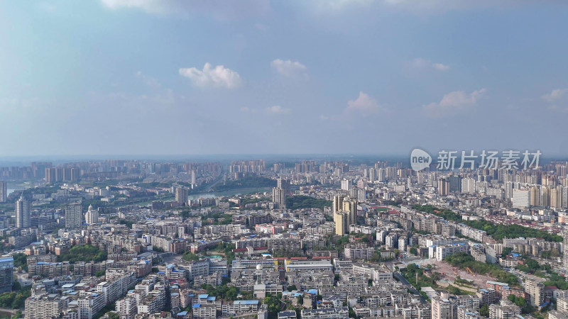 航拍四川内江大景内江城市建设摄影图