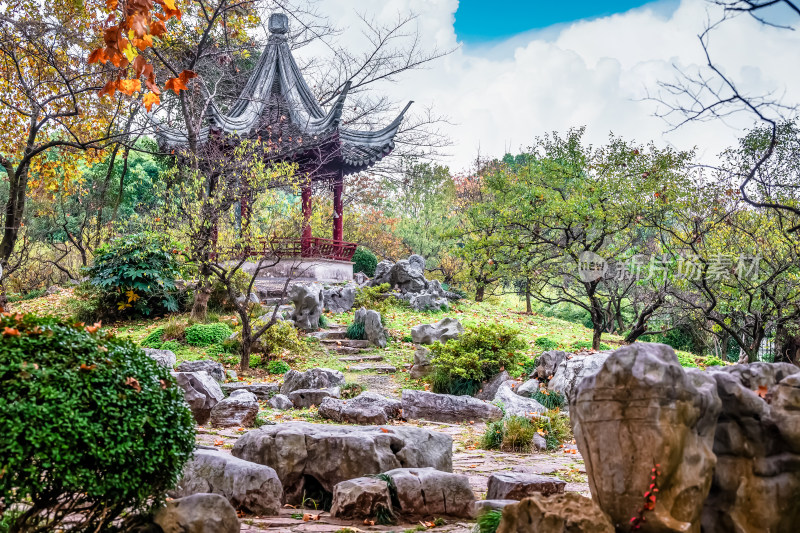 南京钟山风景名胜区明孝陵中的建筑风景