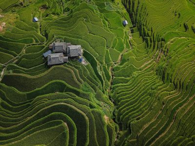 贵州黔东南从江县加榜梯田田园风光