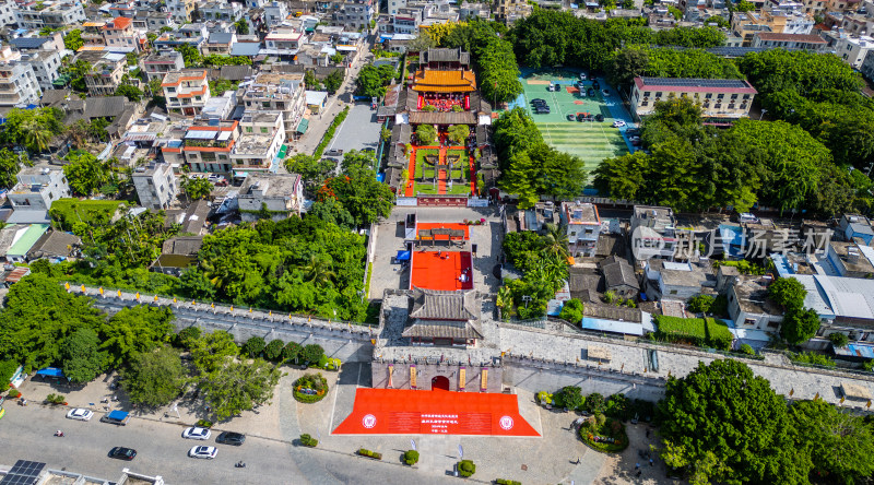 海南三亚崖州古城高视角历史文化航拍全景