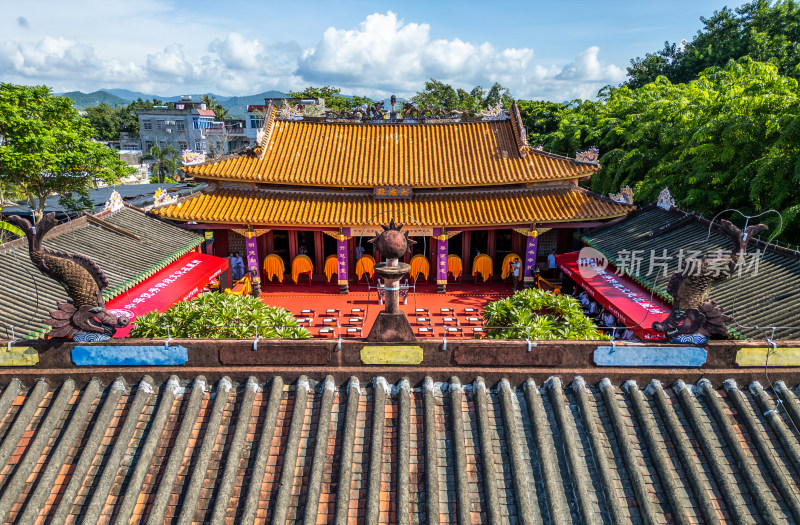 海南三亚崖州古城高视角历史文化航拍全景