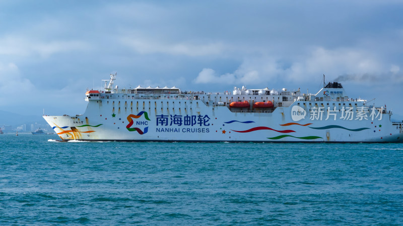 海南三亚凤凰岛邮轮航拍