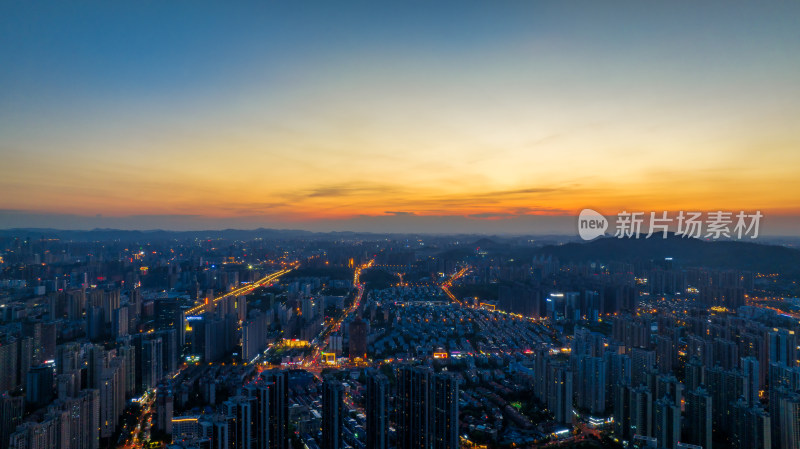 湖南长沙岳麓区城市夜景