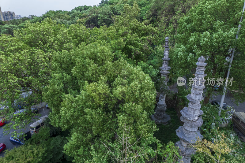 杭州凤凰山古梵天寺经幢遗址航拍