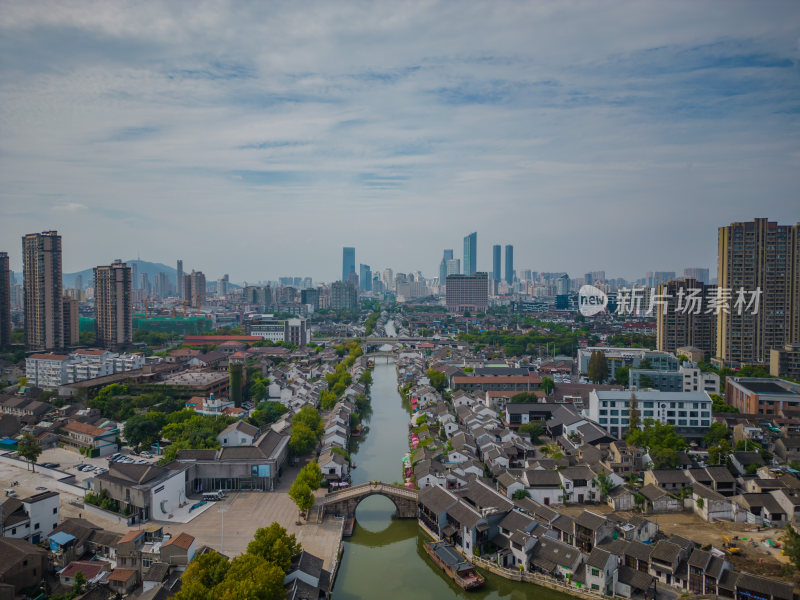 航拍江苏无锡城市建设无锡大景