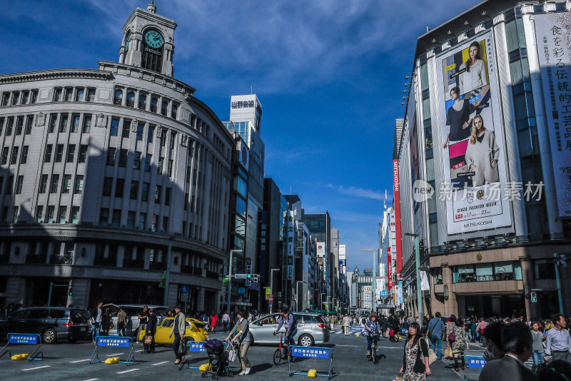 日本东京银座街景