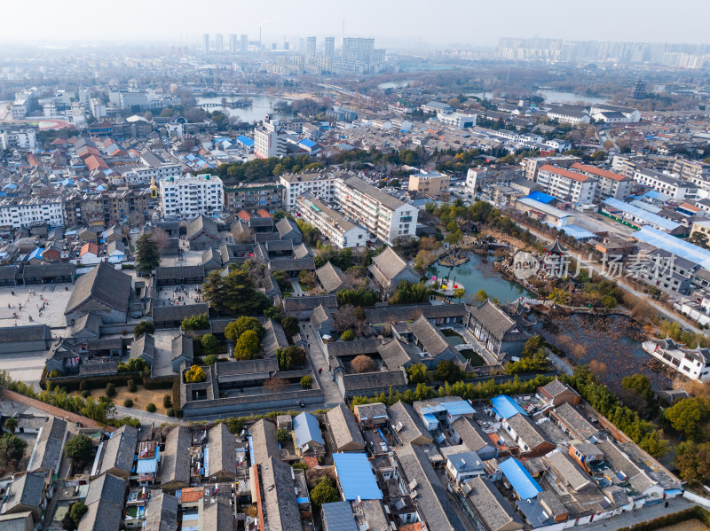 江苏省淮安市地标建筑淮安府署航拍