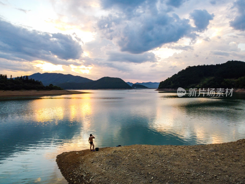 湖南衡阳天堂湖风光航拍