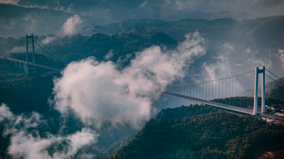 超级工程龙江大桥全景