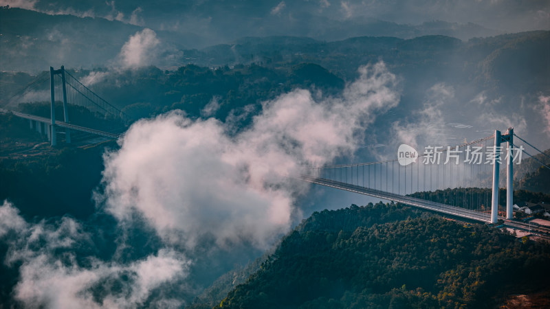 超级工程龙江大桥全景