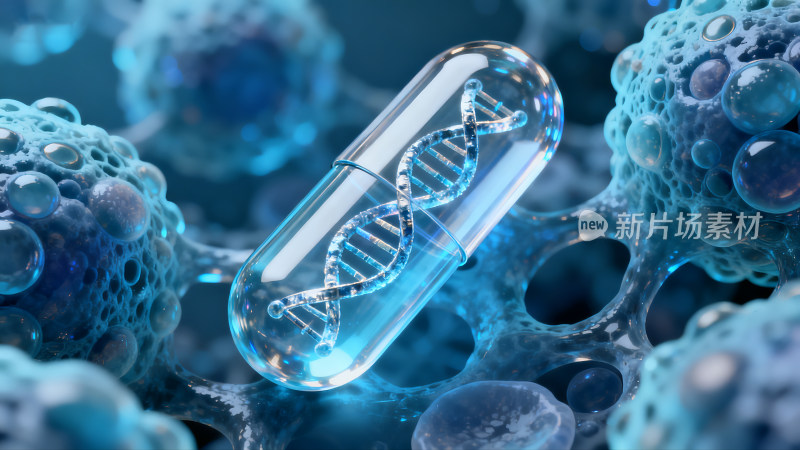 胶囊内DNA与细胞微观画面