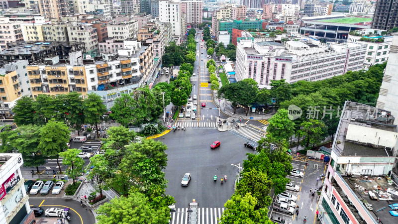 深圳龙华区城市交通航拍图