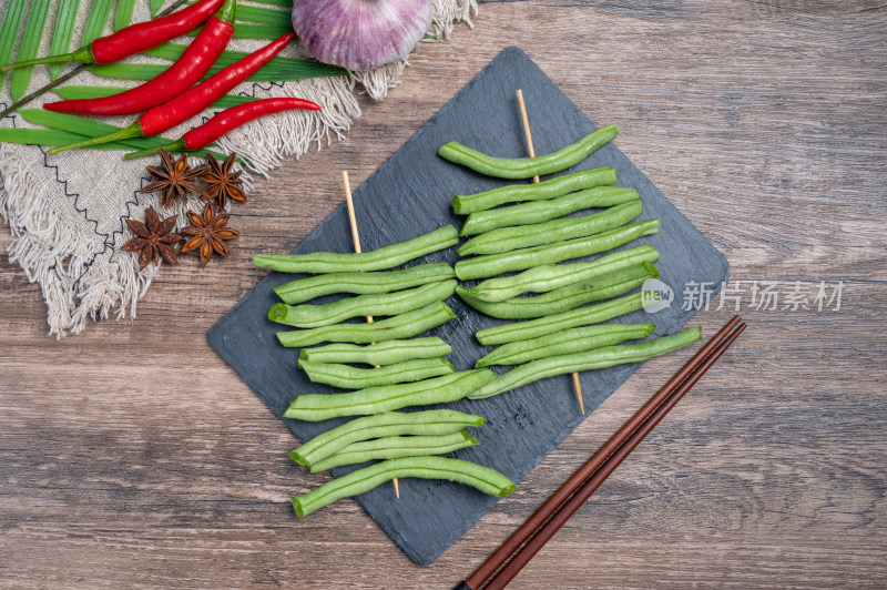 炸串食材豆角串