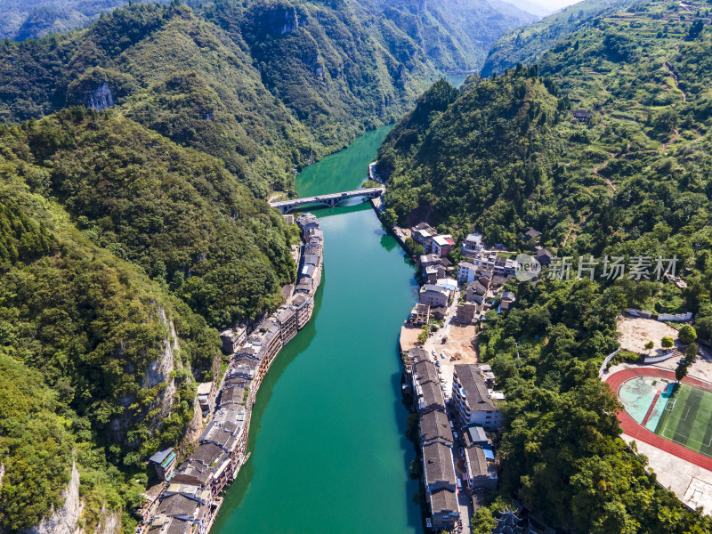 大自然秀丽山川江河航拍图