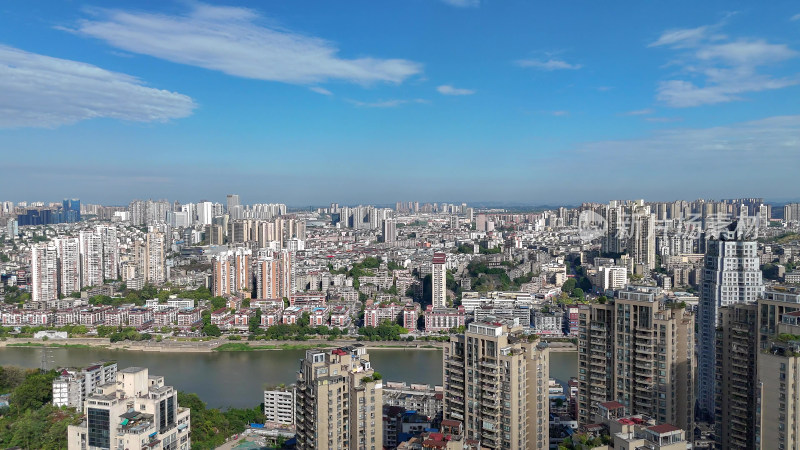 四川泸州城市建设泸州大景航拍