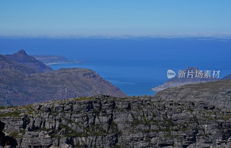 南非桌山Table Mountain，山顶风景，岩石