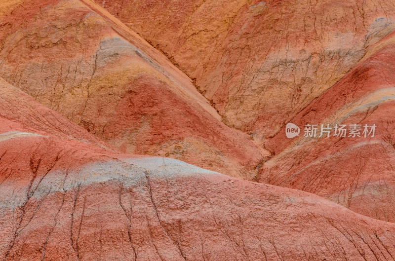 甘肃张掖七彩丹霞旅游景区多彩地质自然风光