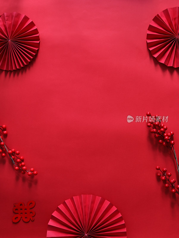 红色的春节新年背景素材