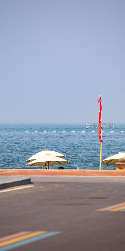 山东日照金沙滩海滨海岸海滩景观