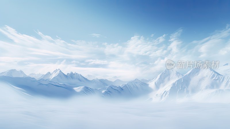 概念背景，云雪和山峰