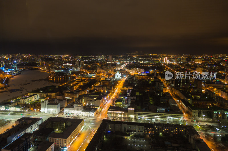 俄罗斯叶卡捷琳堡城市夜景