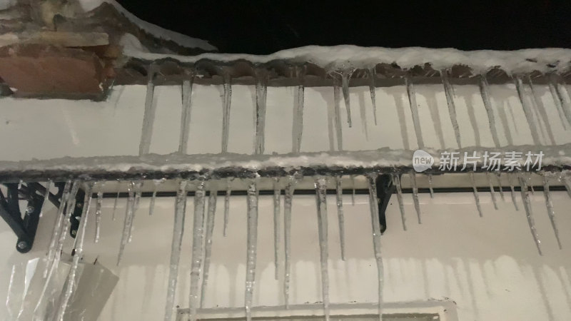 中国北方农村雪景