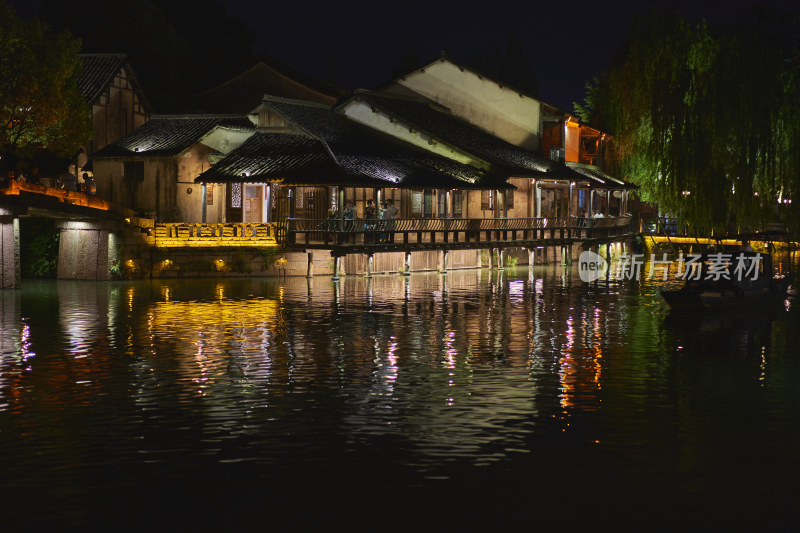 浙江嘉兴乌镇夜景