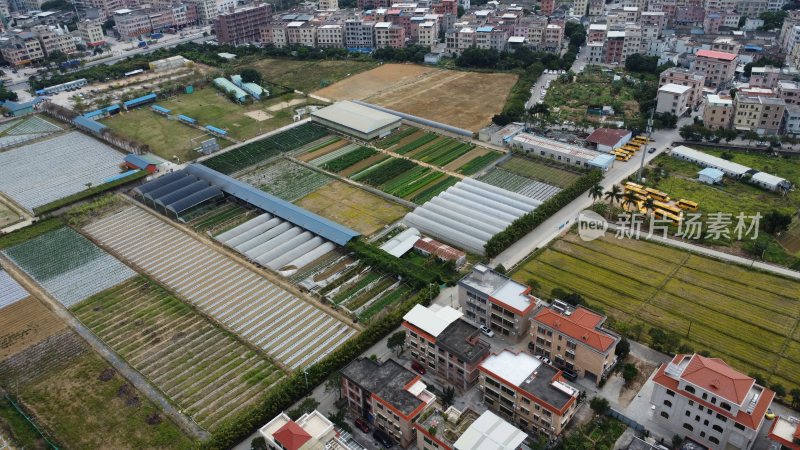 航拍广东省东莞市清溪镇维康生态园