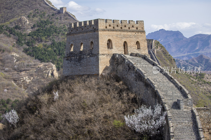 中国长城建筑风光宣传片日出日落光影细节