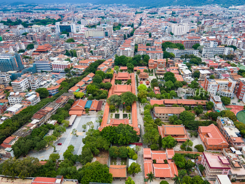 福建泉州城市风光旅游景区地标建筑航拍