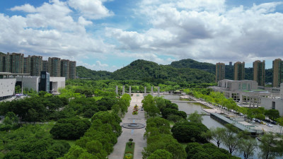 航拍浙江台州人民广场