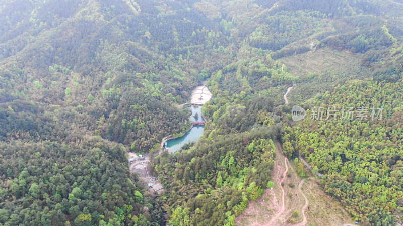 航拍湖南怀化中坡山