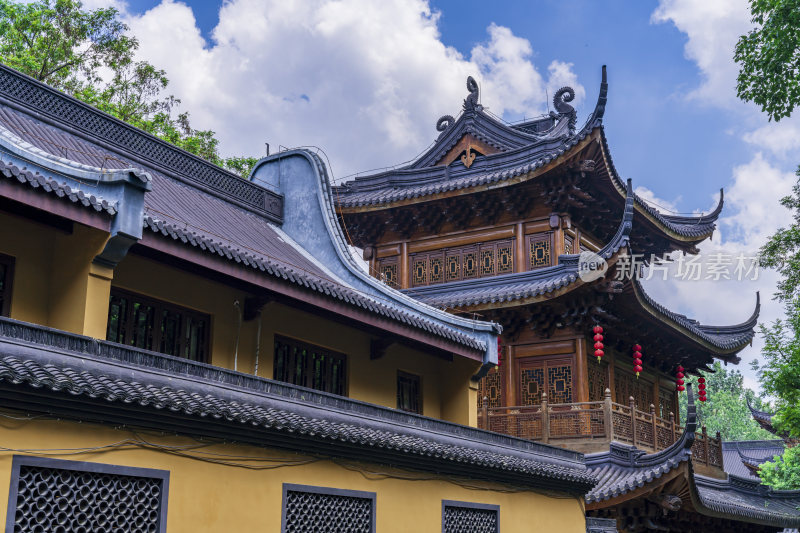 杭州西湖三天竺法镜寺古建筑风景