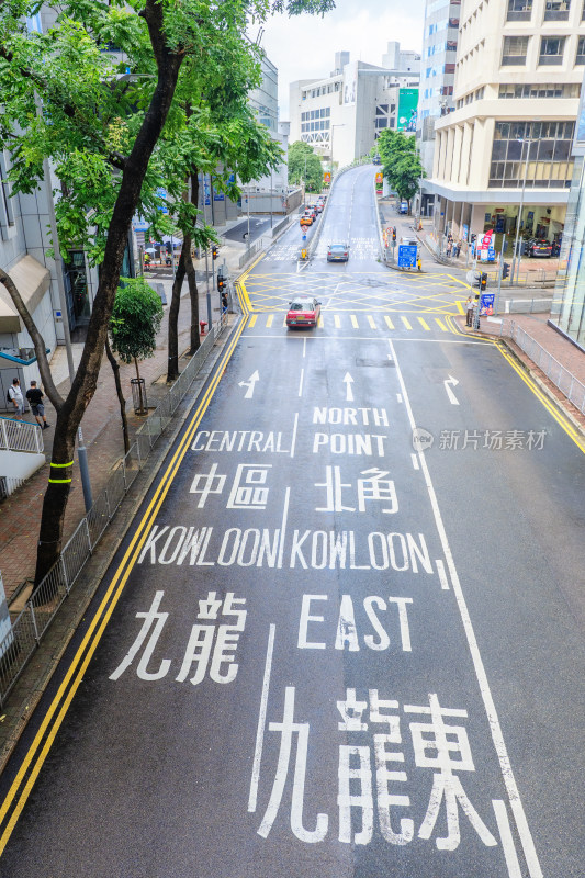 中国香港湾仔区军器厂街道路街景