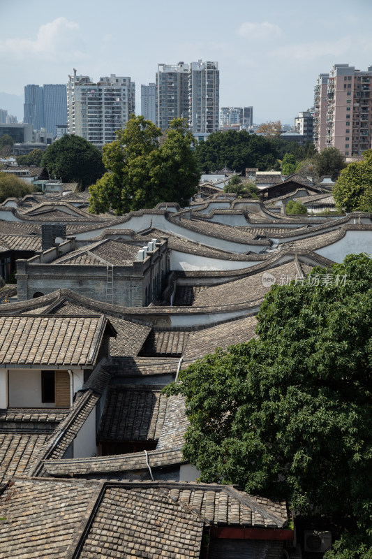 福州三坊七巷传统街区古建筑群风光