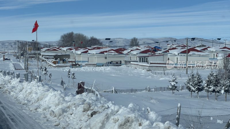 雪 雪地 新疆 雪路 喀纳斯