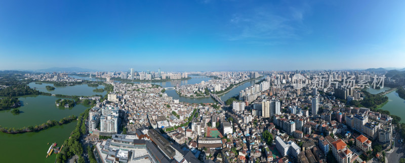 航拍广东惠州城市建设全景图