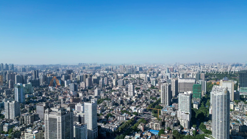 航拍广州城市建设城市天际线