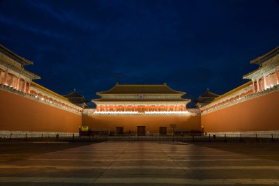 北京故宫午门夜景