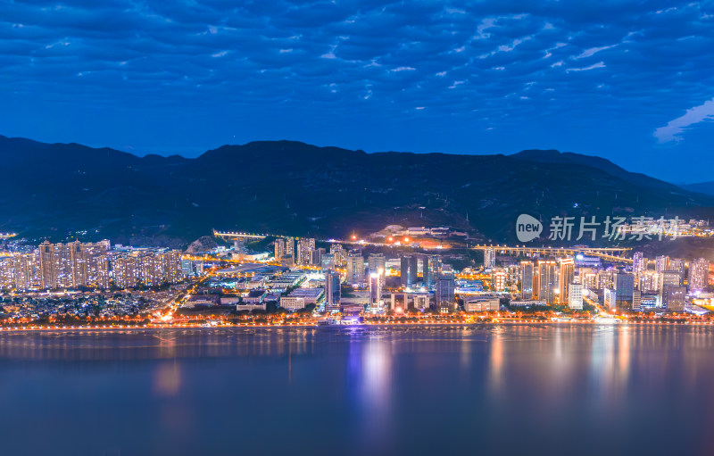 福州夜景都市全景