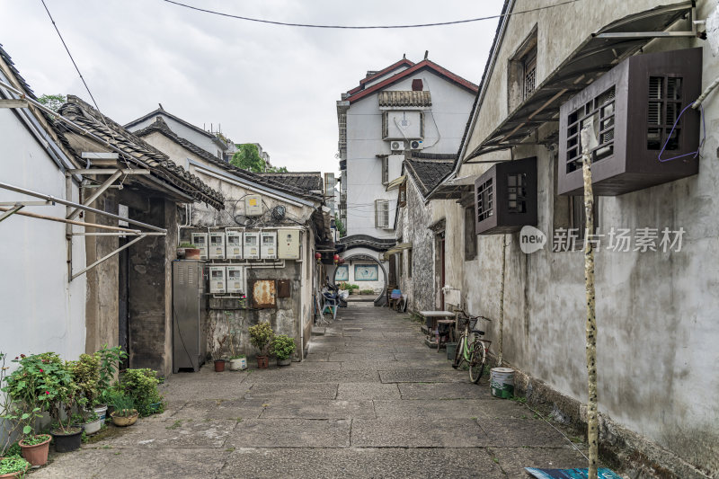 绍兴仓桥直街江南水乡风景