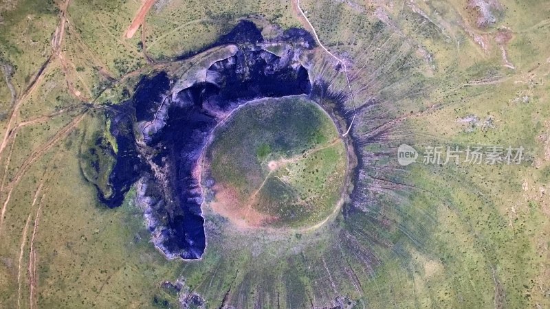 内蒙古察哈尔火山航拍