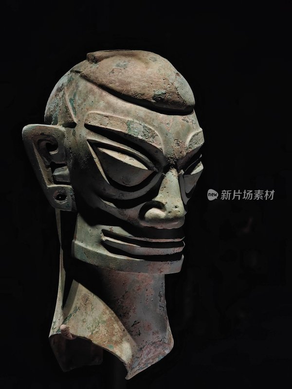 三星堆博物馆的青铜人面具